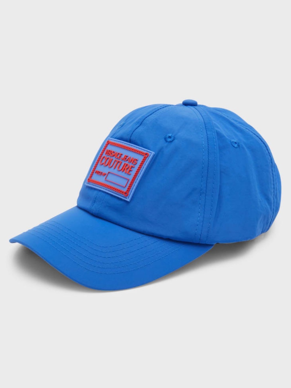 Versace Jeans Collection Blue Baseball Cap with Red Patch